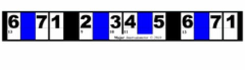 6 7 1 2 3 4 5 6 7 1 13 9 10 11 13 MAJOR INTERVALOMETER Logo (USPTO, 16.06.2010)