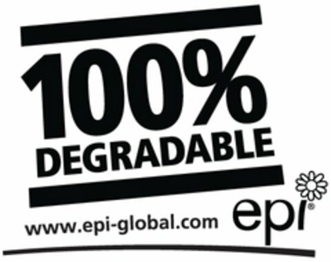 100% DEGRADABLE WWW.EPI-GLOBAL.COM EPI Logo (USPTO, 01/30/2012)