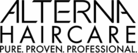 ALTERNA HAIRCARE PURE. PROVEN. PROFESSIONAL. Logo (USPTO, 06/19/2014)