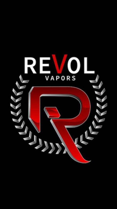 REVOL VAPORS R Logo (USPTO, 07/14/2015)