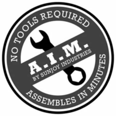 NO TOOLS REQUIRED, A.I.M. BY SUNJOY INDUSTRIES, ASSEMBLES IN MINUTES Logo (USPTO, 10/02/2015)