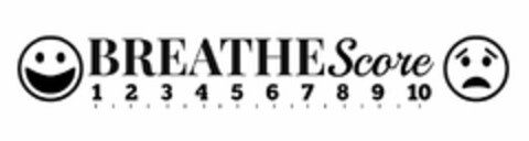 BREATHE SCORE 1 2 3 4 5 6 7 8 9 10 Logo (USPTO, 10/20/2015)