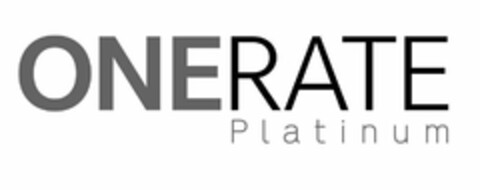 ONE RATE PLATINUM Logo (USPTO, 25.03.2020)