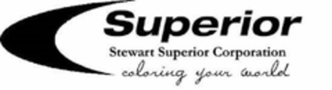 SUPERIOR STEWART SUPERIOR CORPORATION COLORING YOUR WORLD Logo (USPTO, 27.08.2020)