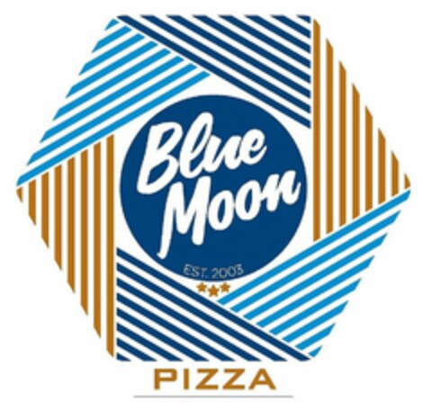 BLUE MOON PIZZA EST. 2003 Logo (USPTO, 24.07.2017)