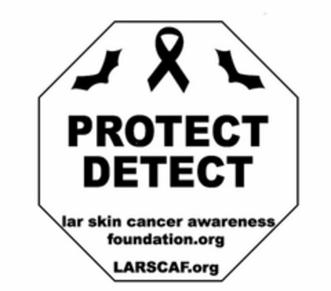 PROTECT DETECT LAR SKIN CANCER AWARENESS FOUNDATION.ORG LARSCAF.ORG Logo (USPTO, 06/05/2018)