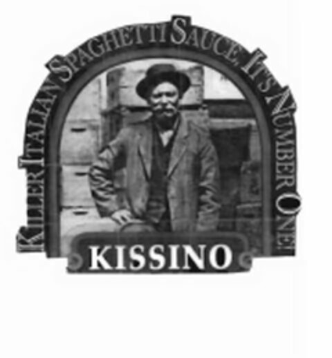 KISSINO KILLER ITALIAN SPAGHETTI SAUCE, IT'S NUMBER ONE! Logo (USPTO, 20.09.2011)