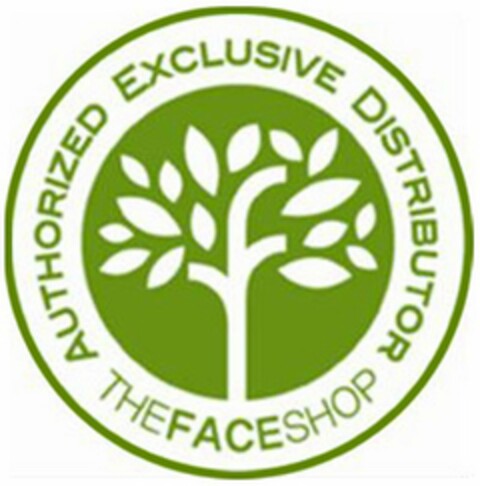 AUTHORIZED EXCLUSIVE DISTRIBUTOR THEFACESHOP Logo (USPTO, 10.01.2013)