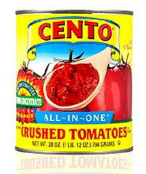 CENTO VINE RIPE TOMATOES NOT FROM CONCENTRATE FRESH PACK ALL-IN-ONE Logo (USPTO, 27.02.2013)