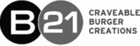 B 21 CRAVEABLE BURGER CREATIONS Logo (USPTO, 19.08.2013)