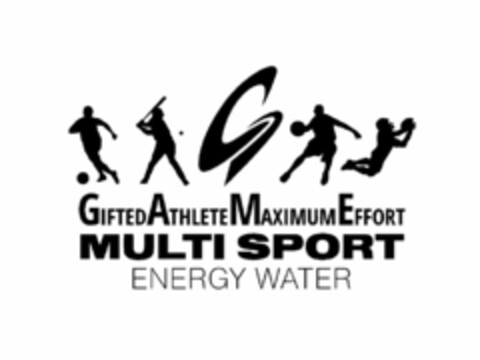 G GIFTED ATHLETE MAXIMUM EFFORT MULTI-SPORT ENERGY WATER Logo (USPTO, 25.02.2014)