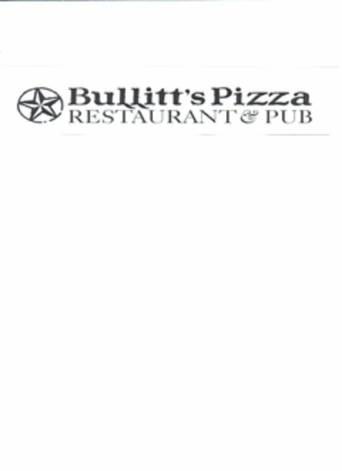 BULLITT'S PIZZA RESTAURANT & PUB Logo (USPTO, 28.01.2015)