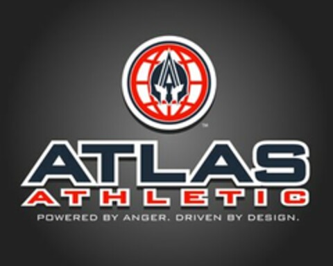 ATLAS ATHLETIC POWERED BY ANGER. DRIVEN BY DESIGN. Logo (USPTO, 07.07.2016)