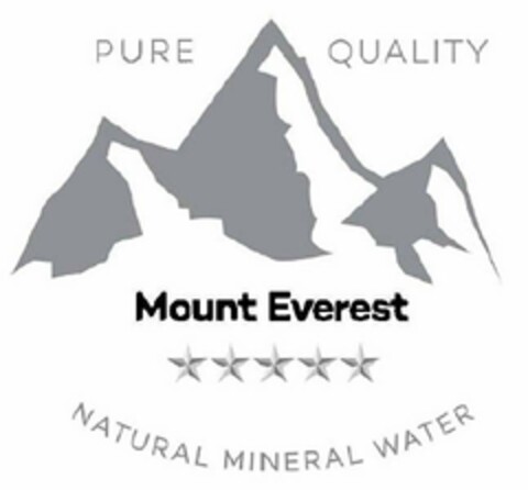 MOUNT EVEREST PURE QUALITY NATURAL MINERAL WATER Logo (USPTO, 20.08.2019)