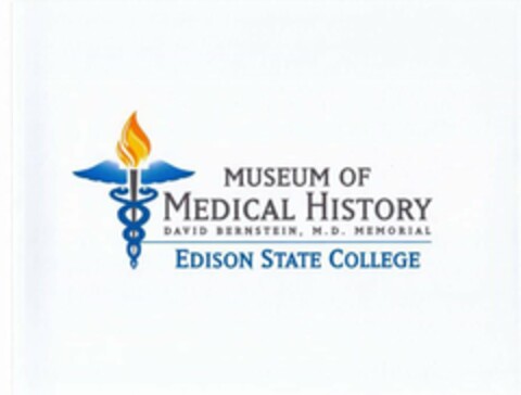 MUSEUM OF MEDICAL HISTORY DAVID BERNSTEIN, M.D. MEMORIAL EDISON STATE COLLEGE Logo (USPTO, 24.11.2009)