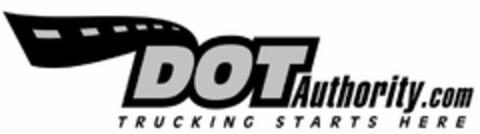 DOTAUTHORITY.COM TRUCKING STARTS HERE Logo (USPTO, 06/24/2011)