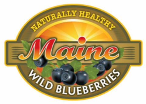 NATURALLY HEALTHY MAINE WILD BLUEBERRIES Logo (USPTO, 04/09/2012)