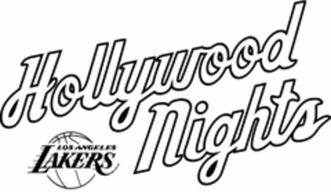 HOLLYWOOD NIGHTS LOS ANGELES LAKERS Logo (USPTO, 29.08.2013)