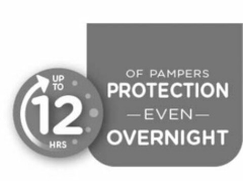 UP TO 12 HRS OF PAMPERS PROTECTION EVEN OVERNIGHT Logo (USPTO, 11.11.2013)