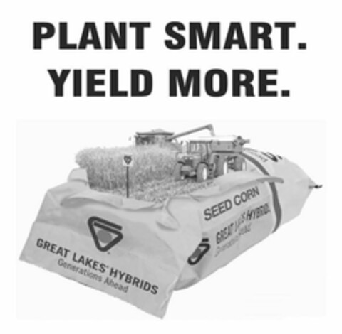 PLANT SMART. YIELD MORE. GREAT LAKES HYBRIDS GENERATIONS AHEAD SEED CORN Logo (USPTO, 22.08.2014)