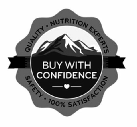 BUY WITH CONFIDENCE 100% SATISFACTION SAFETY QUALITY NUTRITION EXPERTS Logo (USPTO, 26.08.2016)