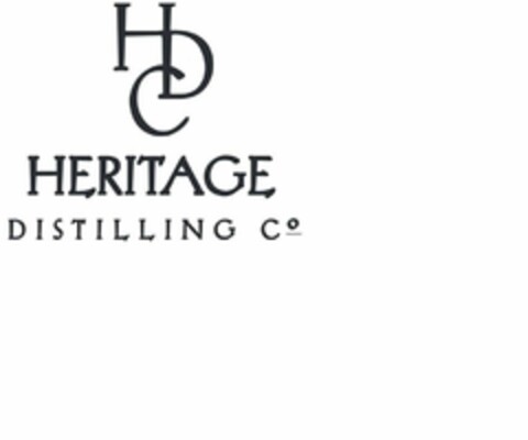 HDC HERITAGE DISTILLING CO Logo (USPTO, 04/28/2017)