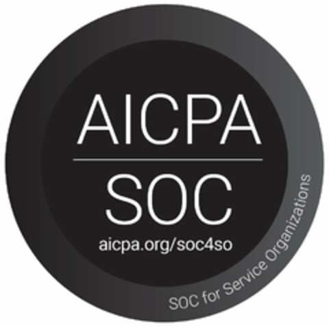 AICPA SOC AICPA.ORG/SOC4SO SOC FOR SERVICE ORGANIZATIONS Logo (USPTO, 05/22/2017)