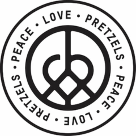 PEACE · LOVE · PRETZELS Logo (USPTO, 28.06.2017)