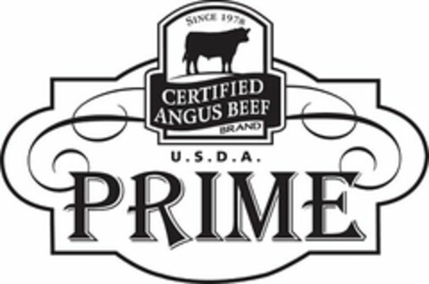 CERTIFIED ANGUS BEEF BRAND SINCE 1978 U.S.D.A. PRIME Logo (USPTO, 09.08.2018)