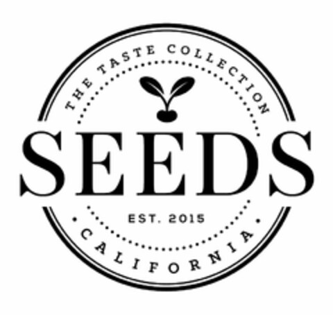 SEEDS THE TASTE COLLECTION EST. 2015 CALIFORNIA Logo (USPTO, 07.02.2019)