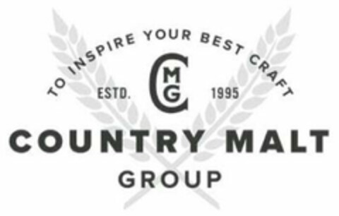 COUNTRY MALT GROUP TO INSPIRE YOUR BEST CRAFT ESTD. CMG 1995 Logo (USPTO, 21.08.2020)