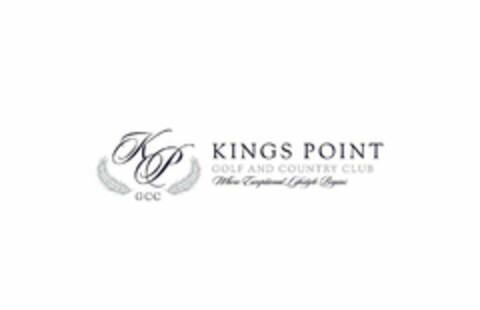 KP GCC KINGS POINT GOLF AND COUNTRY CLUB WHERE EXCEPTIONAL LIFESTYLE BEGINS Logo (USPTO, 09/04/2019)