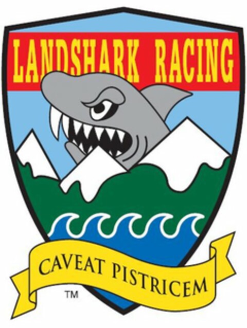"LANDSHARK RACING" AND "CAVEAT PISTRICEM" Logo (USPTO, 13.02.2009)