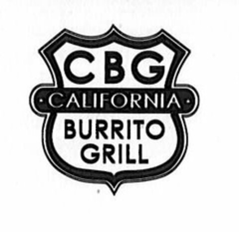 CBG CALIFORNIA BURRITO GRILL Logo (USPTO, 08/19/2011)