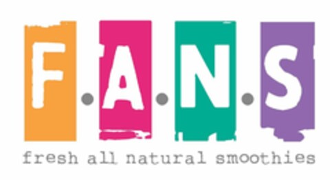 FANS FRESH ALL NATURAL SMOOTHIES Logo (USPTO, 22.06.2012)