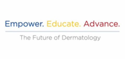 EMPOWER.EDUCATE.ADVANCE. THE FUTURE OF DERMATOLOGY Logo (USPTO, 11.10.2012)