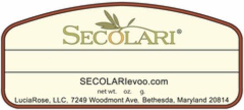 SECOLARI SECOLARIEVOO.COM Logo (USPTO, 28.05.2013)