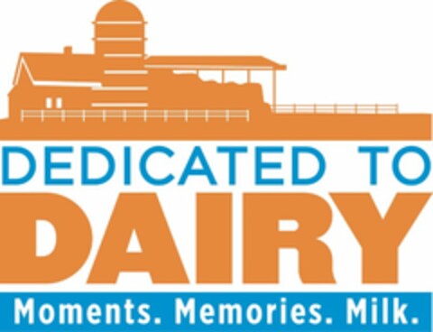 DEDICATED TO DAIRY MOMENTS. MEMORIES. MILK. Logo (USPTO, 28.02.2014)