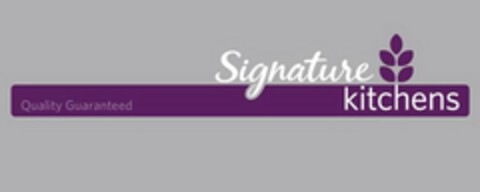 SIGNATURE KITCHENS QUALITY GUARANTEED Logo (USPTO, 09.02.2015)