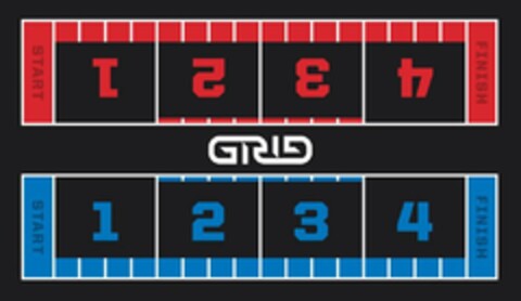 START - 1, 2, 3, 4 - FINISH,START - 1, 2, 3, 4 - FINISH, GRID Logo (USPTO, 30.06.2015)