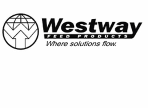 W WESTWAY FEED PRODUCTS WHERE SOLUTIONS FLOW Logo (USPTO, 10/13/2015)