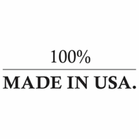 100% MADE IN USA Logo (USPTO, 11/08/2015)