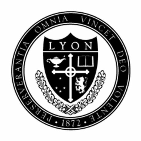 PERSERVERANTIA OMNIA VINCET DEO VOLENTE· 1872 · LYON Logo (USPTO, 22.08.2016)