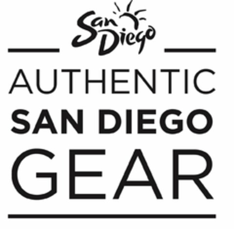 SAN DIEGO AUTHENTIC SAN DIEGO GEAR Logo (USPTO, 10/05/2016)