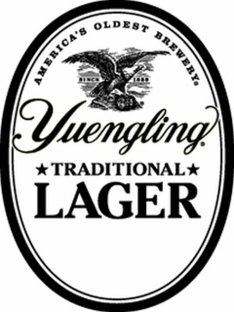 AMERICA'S OLDEST BREWERY SINCE 1829 YUENGLING TRADITIONAL LAGER Logo (USPTO, 05/05/2017)