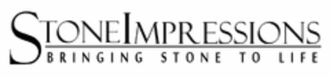 STONEIMPRESSIONS BRINGING STONE TO LIFE Logo (USPTO, 23.04.2018)