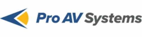 PRO AV SYSTEMS Logo (USPTO, 09/06/2018)