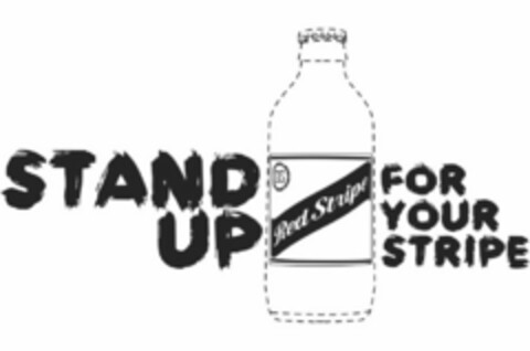 STAND UP FOR YOUR STRIPE DG RED STRIPE IMPORTED LAGER BEER BREWED IN JAMAICA 11.2 FL. OZ. 4.7% ALC./VOL. Logo (USPTO, 17.04.2019)