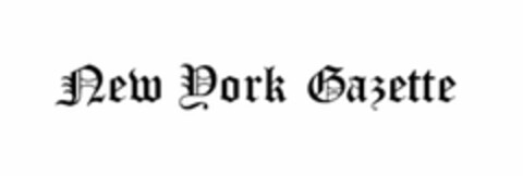 NEW YORK GAZETTE Logo (USPTO, 16.05.2019)