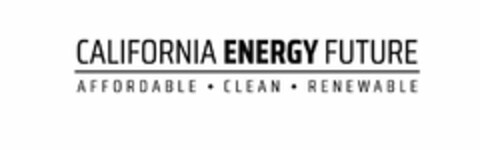 CALIFORNIA ENERGY FUTURE AFFORDABLE CLEAN RENEWABLE Logo (USPTO, 26.09.2019)